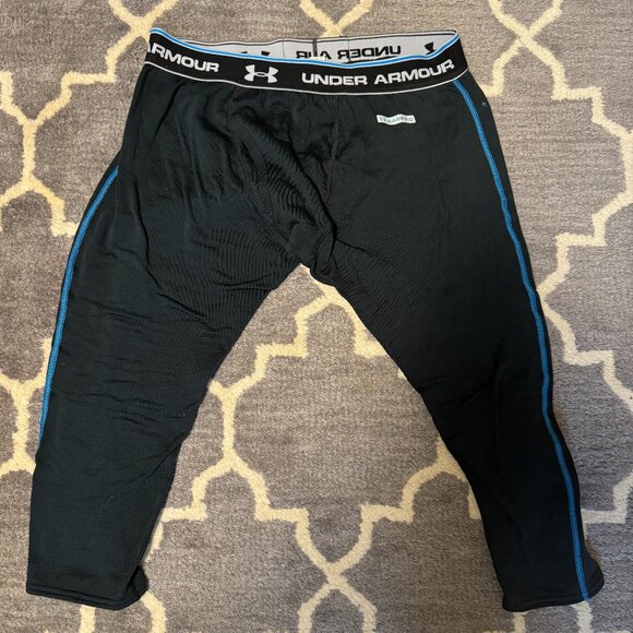 $75 Under Armore 2/3 Base 2.0 layer leggings Mens Black Medium - Picture 1 of 4
